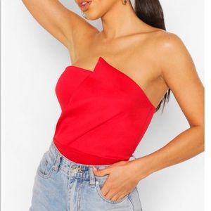 NEW bandeau wrap detail Boohoo bodysuit